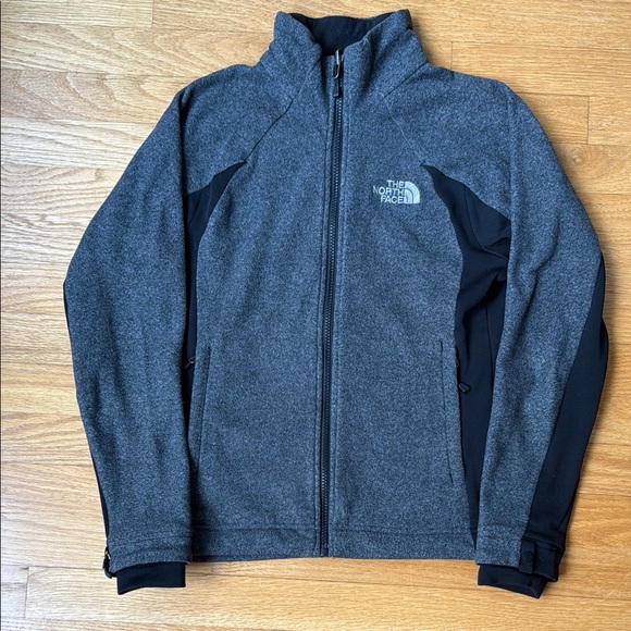 The North Face Gray and Black Performance Jacket Full-Zip Fleece XS - Picture 1 of 7